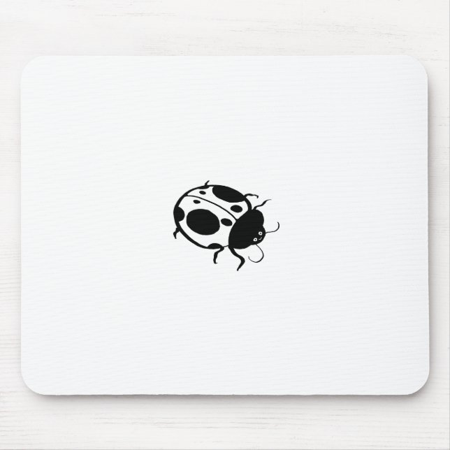 Smiling Ladybug Black and White Mini - Musmatta (Framsidan)