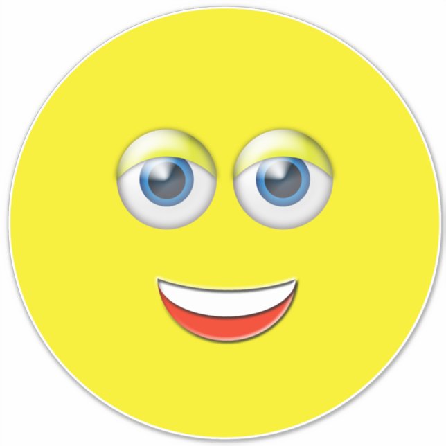 Smiling Lycklig Emoji Klistermärken (Framsida)