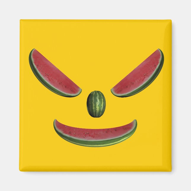 Smiling Melon Ansikte Magnet (Framsidan)