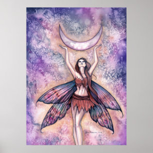 Smiling Moon Fairy Art Poster av Molly Harrison