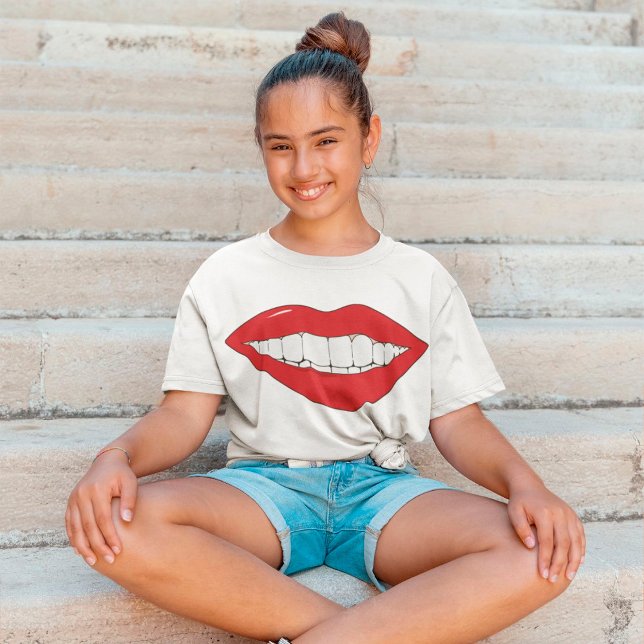 Smiling Mouth Girls T-Shirt (Skapare uppladdad)