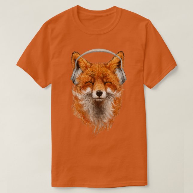 Smiling Musical Fox Classic TShirt T Shirt (Design framsida)