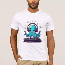 Smiling Octopus DJ, Lycklig Music Jungle T-Shirt