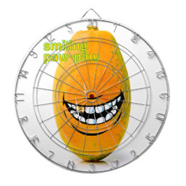 Smiling Pawpaw träffades n Goue Tand Darttavla