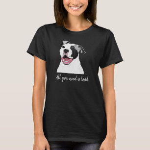 Smiling Pit Bull Dog T Shirt