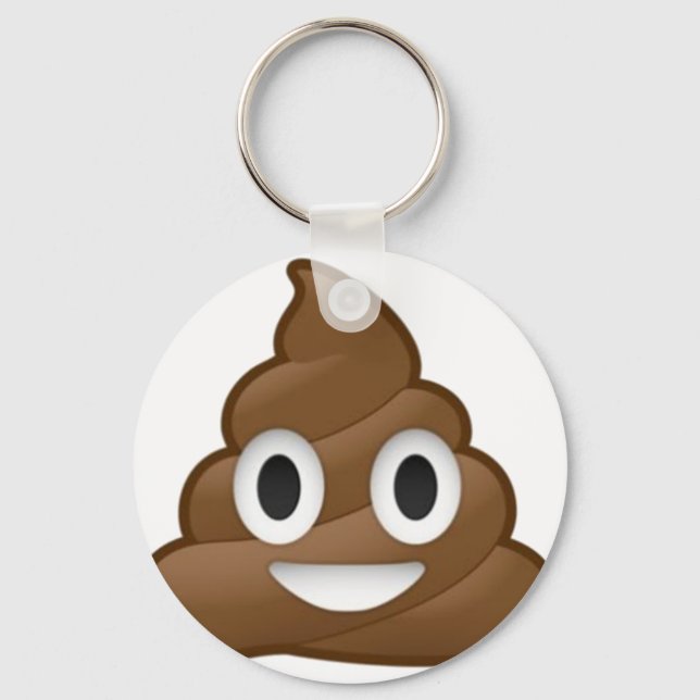 Smiling Poop Emoji Nyckelring (Framsida)