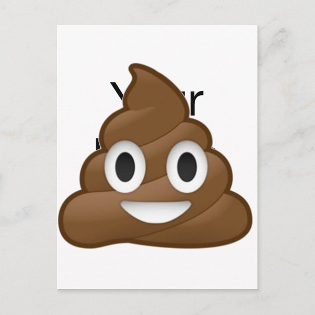 Smiling Poop Emoji Vykort (Framsida)