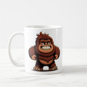 Smiling Potbellied Cute Chibi Tecknad Bigfoot Kaffemugg