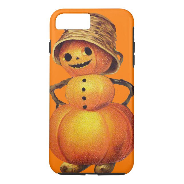 Smiling Pumpkin Snögubbe Orange Case-Mate iPhone Skal (Baksida)