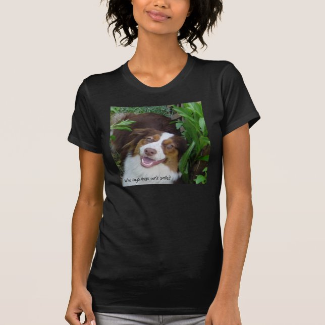 Smiling Red Tri Aussie Women's T-Shirt (Framsida)