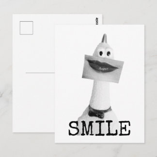 Smiling Rubber Chicken Postcard Vykort