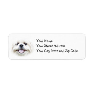 Smiling Shih Tzu Returadress Etikett