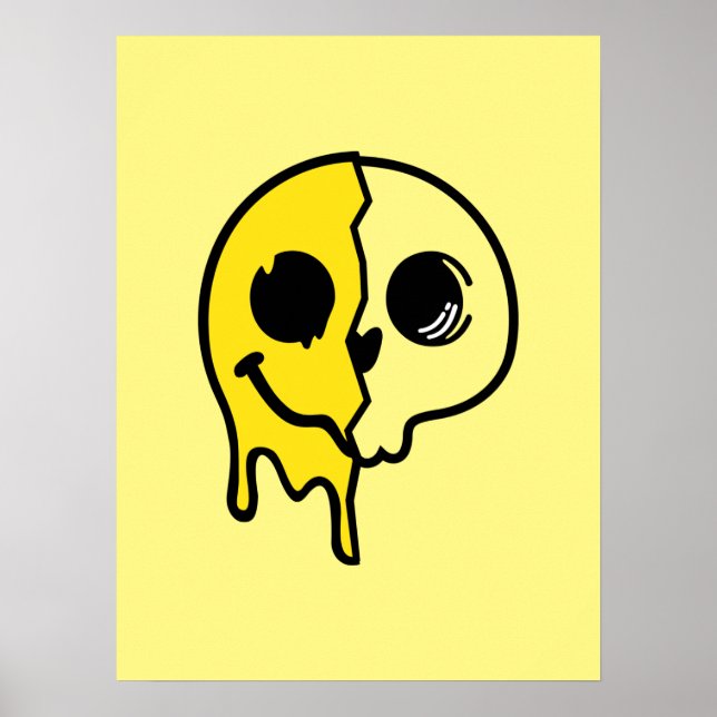 Smiling Skull Ansikte Poster (Framsidan)