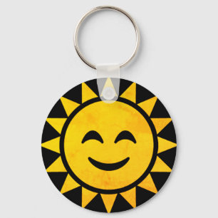 Smiling Sol Emoji Nyckelring