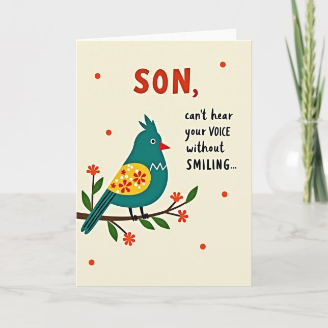 Smiling Son Saknar Dig Kort (Framsida)