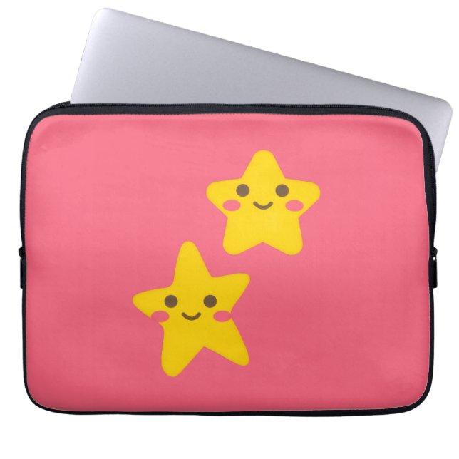 Smiling Stars Elektronikväska Laptop Fodral (Framsidan)