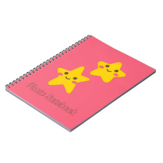 Smiling Stars Spiral Photo Notebook Anteckningsbok
