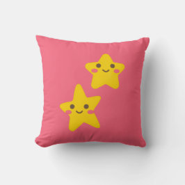 Smiling Stars Throw Pillow Kudde