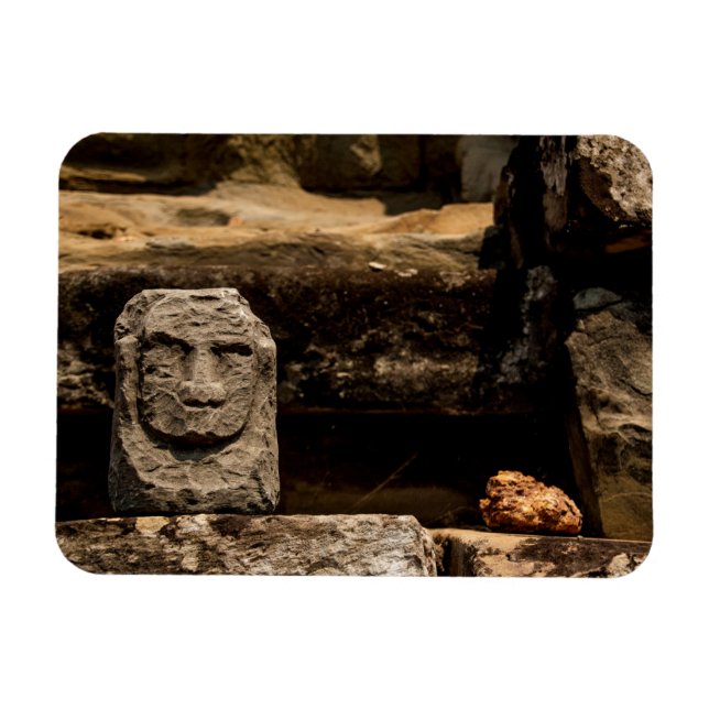 Smiling Stone Totem Cambodia Magnet - Rectangle (Horisontell)