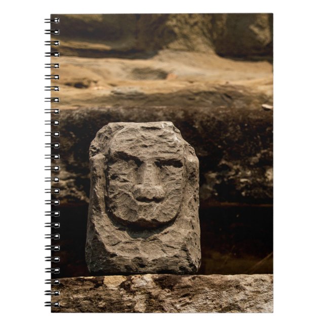 Smiling Stone Totem Cambodia Notebook Anteckningsbok (Framsidan)
