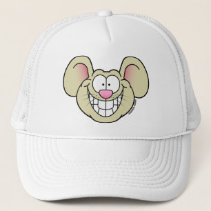 Smiling Tan Mouse Hat Truckerkeps