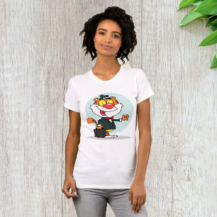Smiling Tiger Holding A Briefcase Womens T-Shirt