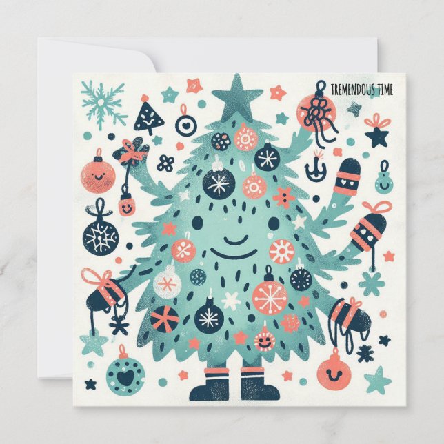 Smiling Tree-mendous Time Julkort (Framsida)