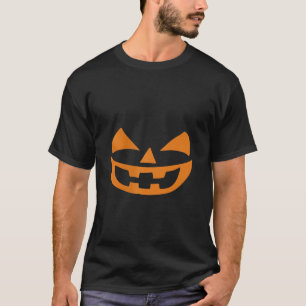 Smiling Vampire Pumpkin Emoticon Funny Halloween T Shirt