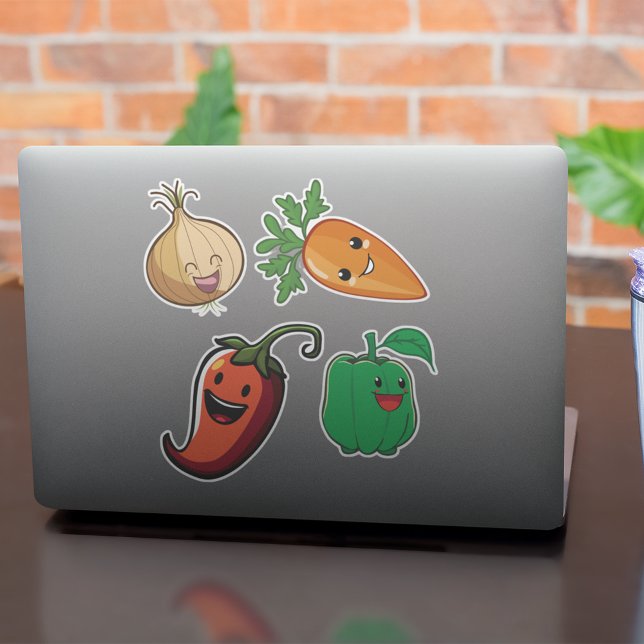 Smiling Veggie Friends Klistermärken (Skapare uppladdad)