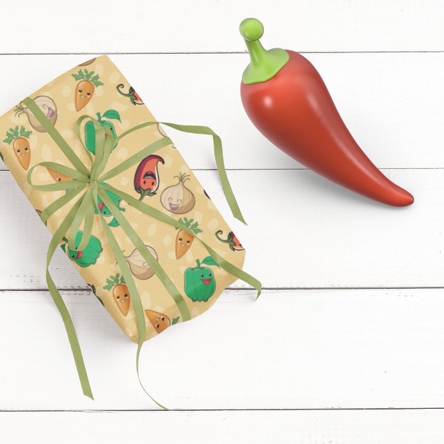Smiling Veggies Presentpapper (Skapare uppladdad)