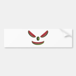 Smiling Watermelon Ansikte Bildekal