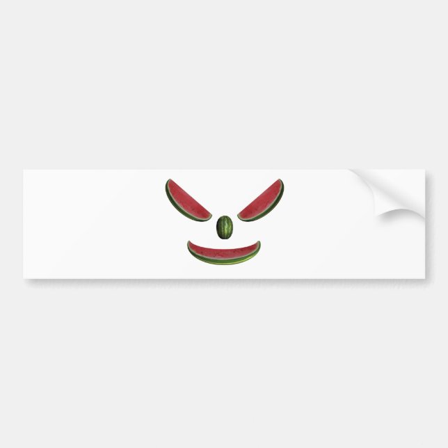 Smiling Watermelon Ansikte Bildekal (Framsidan)