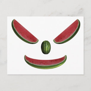 Smiling Watermelon Ansikte Vykort