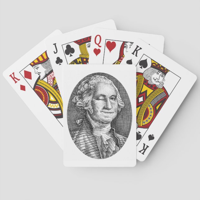 Smiling Winking George Washington Deck of Cards Spelkort (Baksidan)