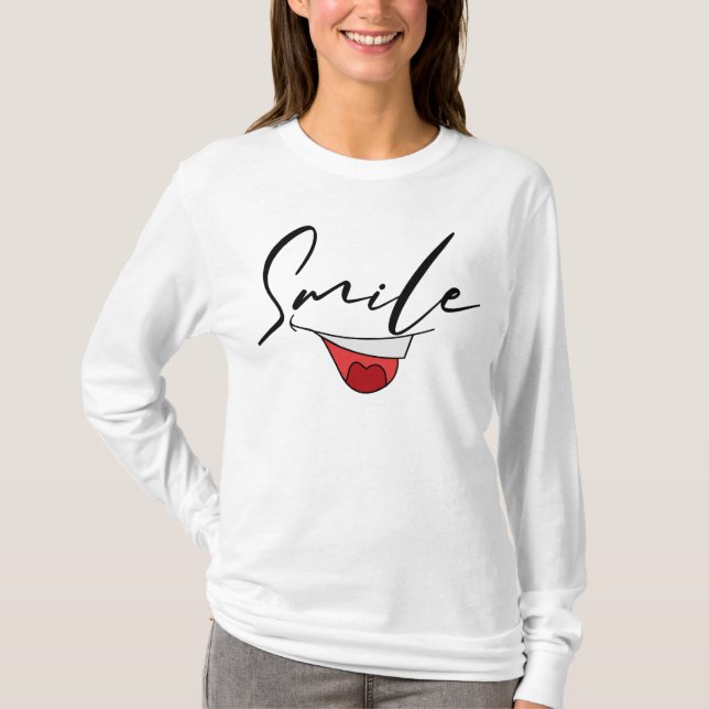 SMILNINGSMOOD I lycklig. T Shirt (Framsida)