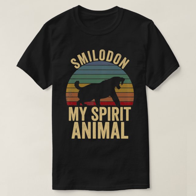 Smilodon är min själ, dvärgtandstygv t shirt (Design framsida)
