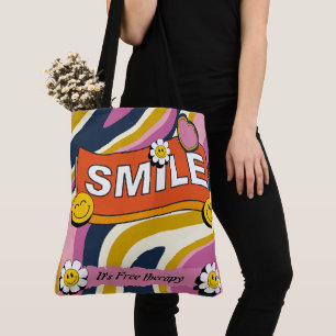 Smilt. Det är gratis terapi Tote Bag Tygkasse