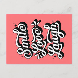 Smilt. Kärlek. Laugh. / vykort