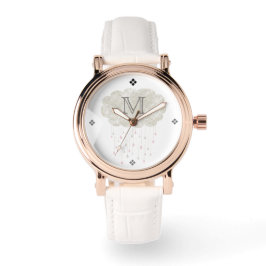 Smily Cloud Rosa Monogram Watch Armbandsur