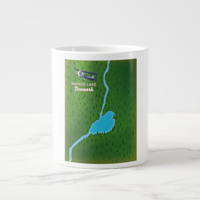 Sminge Lake Danmark reskarta Jumbo Mugg (Framsidan)