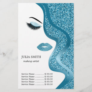 Smink med glittereffekt flygblad