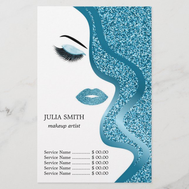 Smink med glittereffekt flygblad (Framsidan)