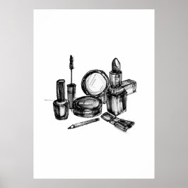 Smink Modeskiss Poster