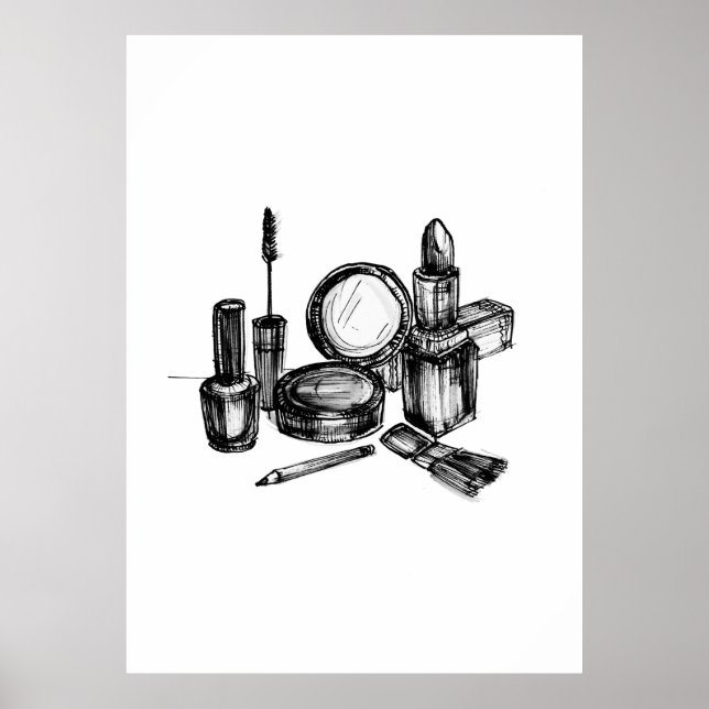 Smink Modeskiss Poster (Framsidan)