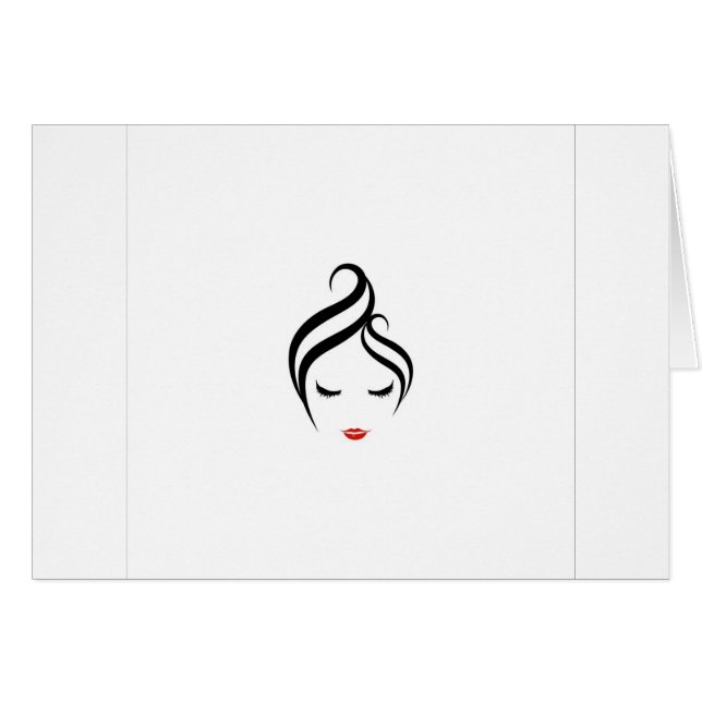 Smink och frisyr hälsningskort (Framsidan Horizontal)