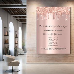 Smink Ögonfransar Öppettider Salon Drip Spark Pris Poster