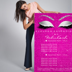 Smink Ögonfransar Skönhetssalong Glitter Flyer Hot