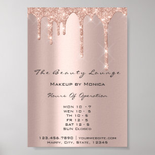 Smink Öppettider Rose Salon Drips Spark Priser Poster