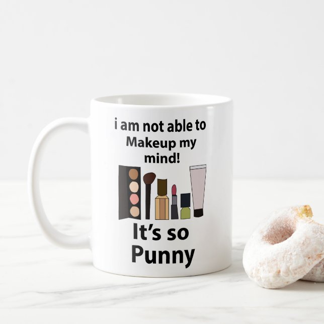 Smink Rolig Puns Smink Kaffemugg (Med munk)