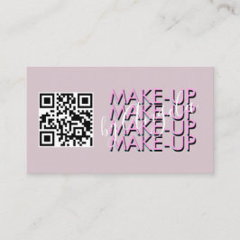 Smink Salong QR-kod Rosa Svart  Skript   Visitkort